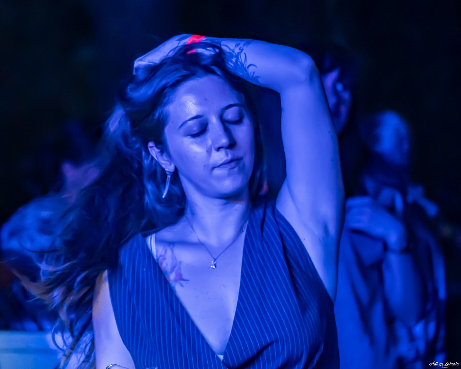 Dancing in blue light